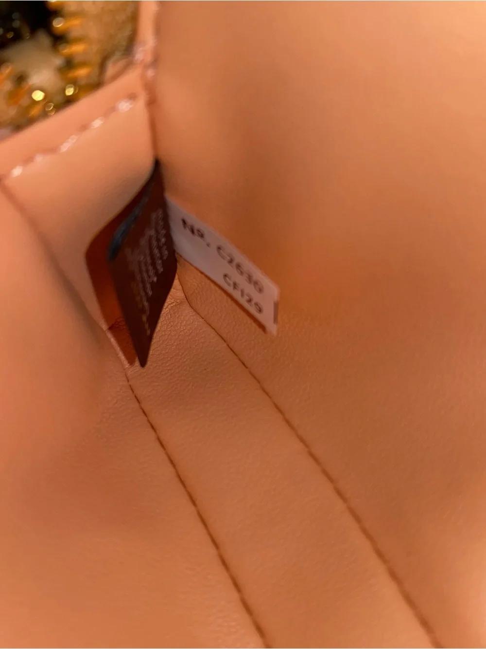Zip Card Case In Signature Leather With Charm New Faded Blush